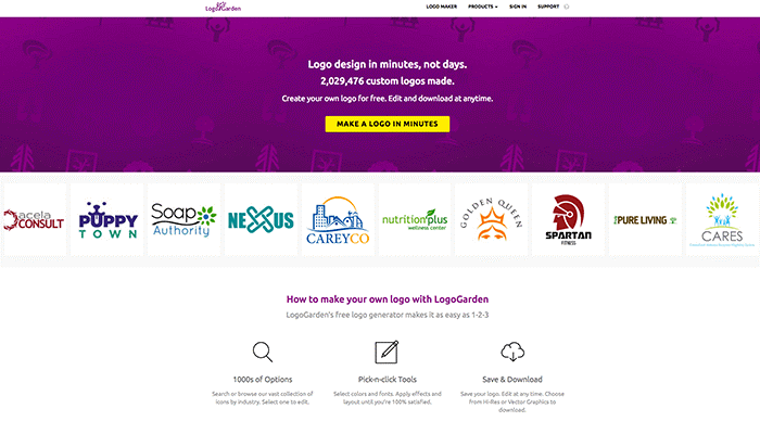 Logo Garden - - Best Online Tools to Create Logo For Your Business