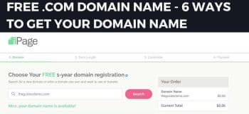 get a free .com domain