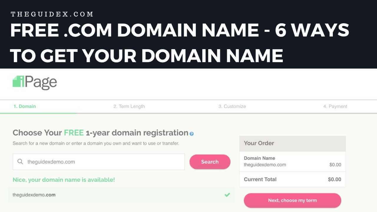 free domain name offer