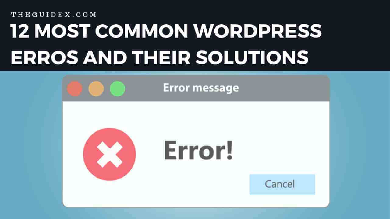 wordpress errors, wordpress common errors,