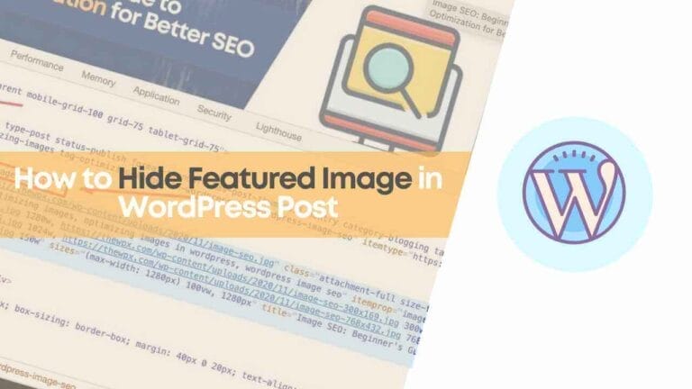 Hide Featured Image in WordPress