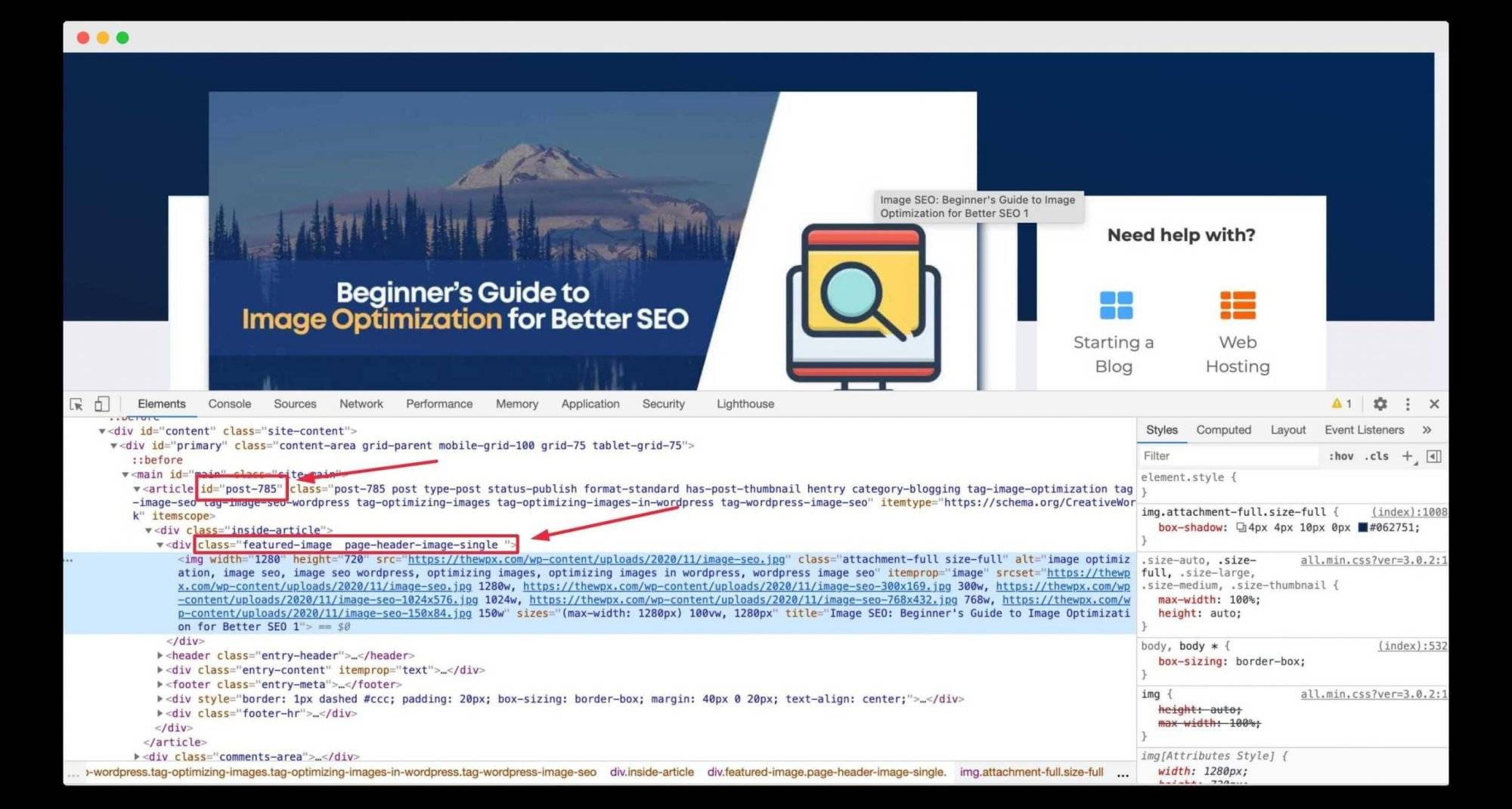 Hiding Featured Image Using Custom CSS