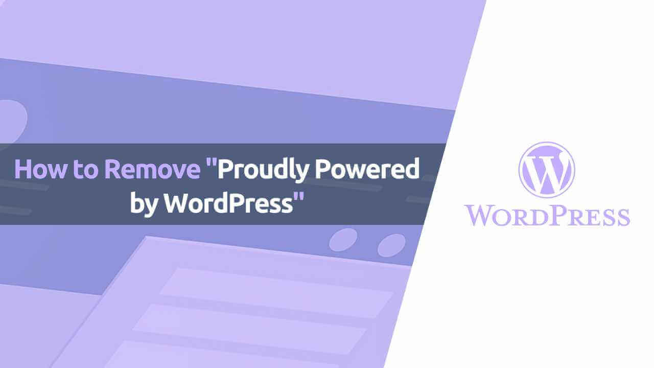 remove powered by wordpress
