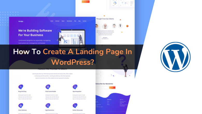 create landing page, landing page, landing page in wordpress