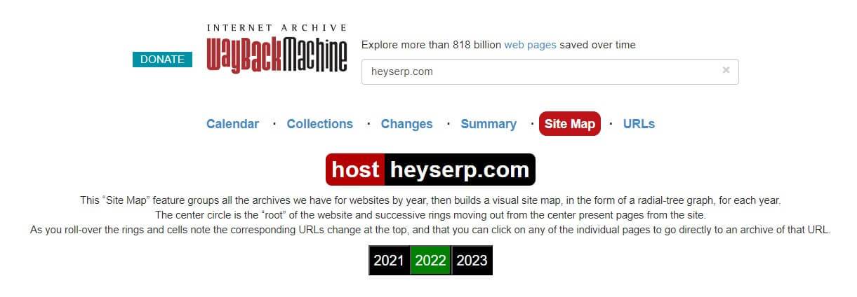 HeySERP on Wayback Machine