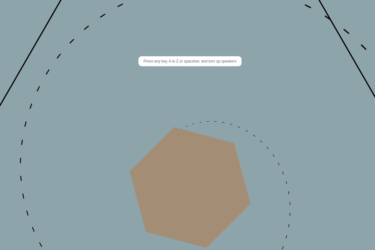 Patatap interactive sound and animation tool with colorful visual effects triggered by keyboard input