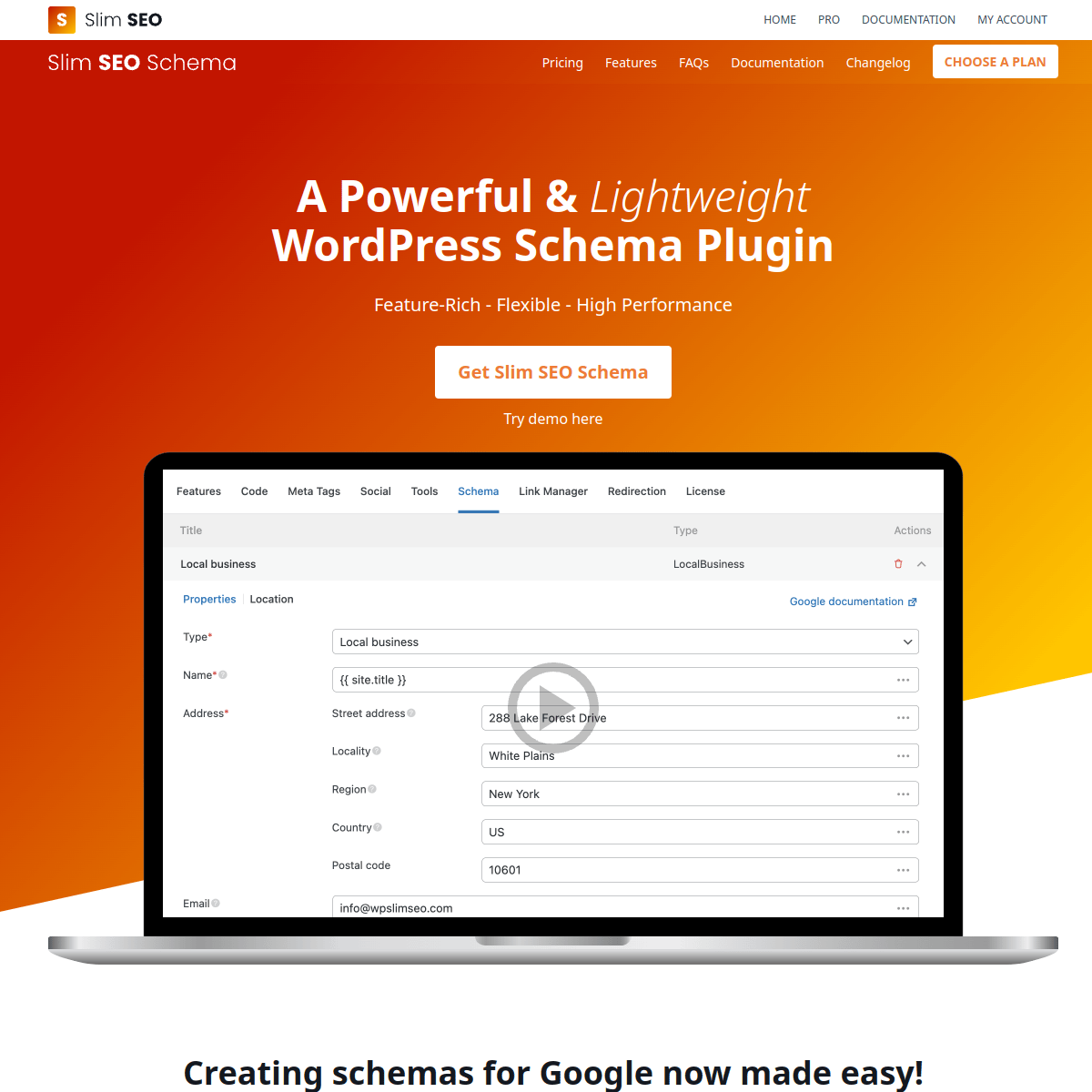 Slim SEO Schema Manager pricing page showing Personal plan at $49 per year, Freelancer at $79 per year, and Agency at $129 per year with visual schema builder and all schema types included